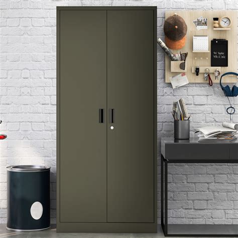 2 door metal storage cabinet